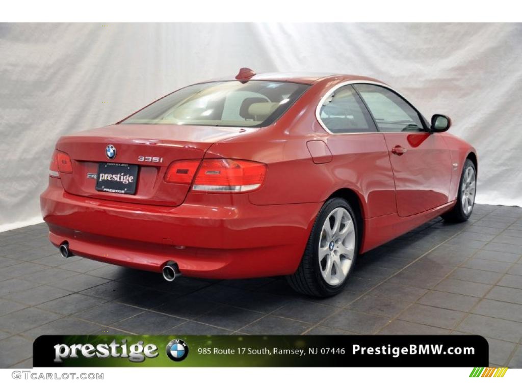 2010 3 Series 335i xDrive Coupe - Crimson Red / Cream Beige photo #2