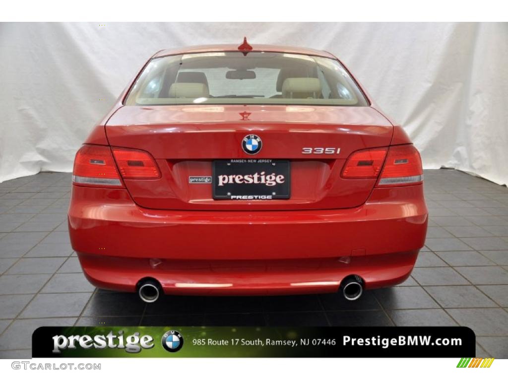 2010 3 Series 335i xDrive Coupe - Crimson Red / Cream Beige photo #3