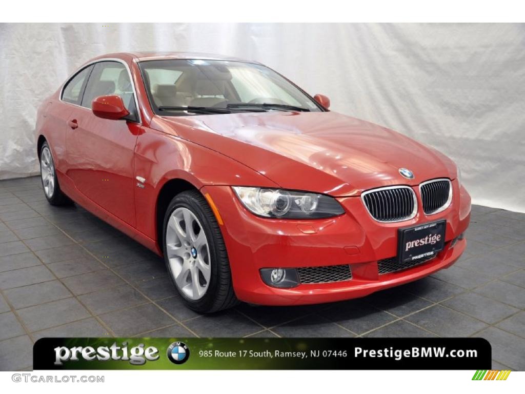 2010 3 Series 335i xDrive Coupe - Crimson Red / Cream Beige photo #7