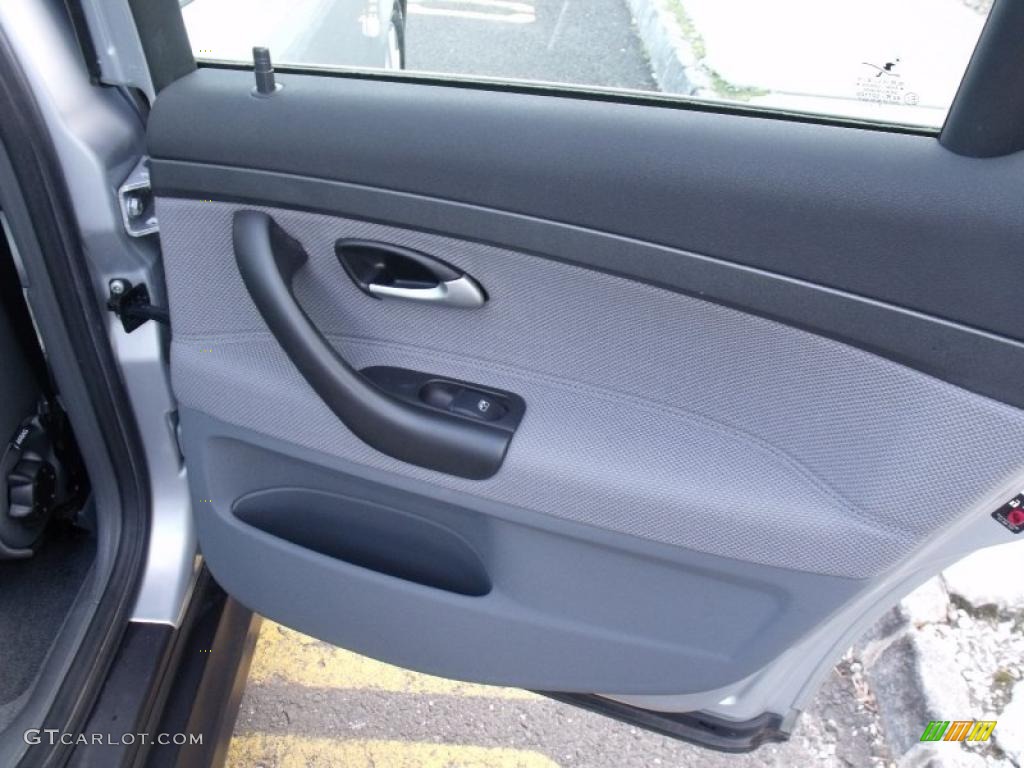 2003 Saab 9-3 Linear Sport Sedan Charcoal Grey Door Panel Photo #39699379
