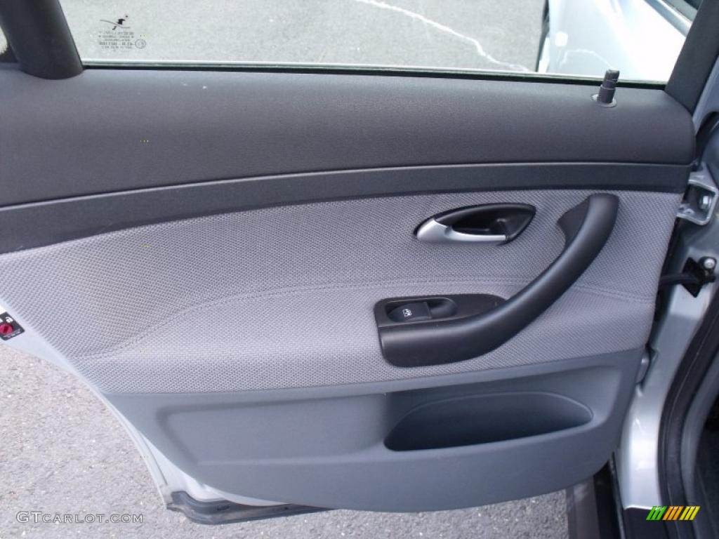 2003 Saab 9-3 Linear Sport Sedan Charcoal Grey Door Panel Photo #39699395