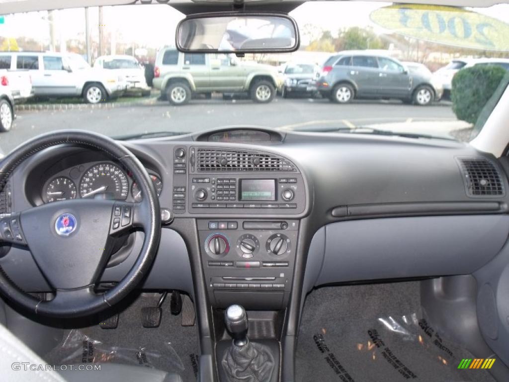 2003 Saab 9-3 Linear Sport Sedan Charcoal Grey Dashboard Photo #39699499