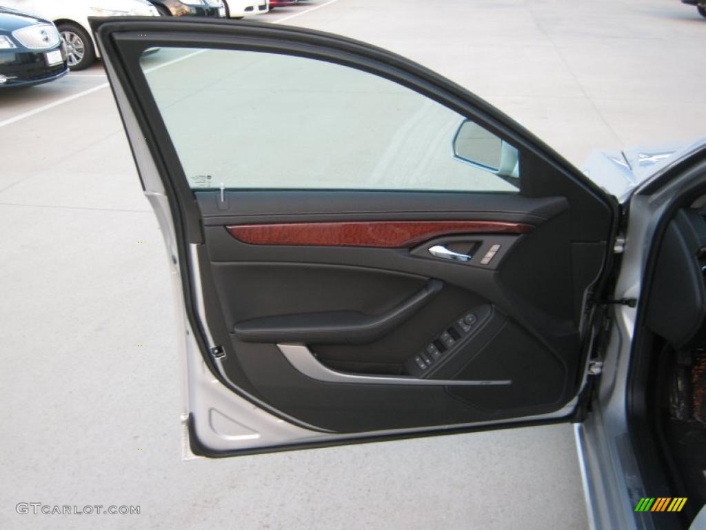 2011 Cadillac CTS 3.0 Sedan Ebony Door Panel Photo #39702179
