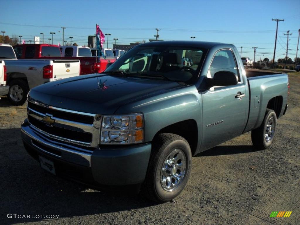 2011 Silverado 1500 Regular Cab - Blue Granite Metallic / Dark Titanium photo #1