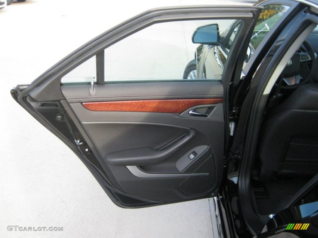 2011 Cadillac CTS 3.0 Sedan Ebony Door Panel Photo #39702667