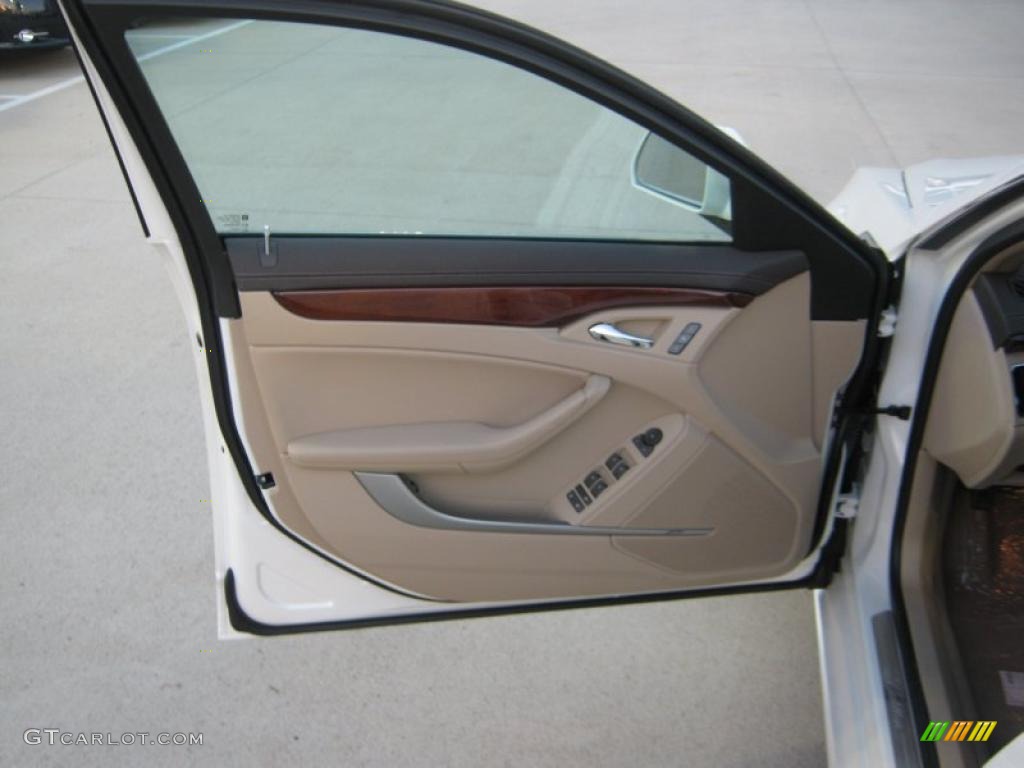 2011 Cadillac CTS 3.0 Sedan Cashmere/Cocoa Door Panel Photo #39703055