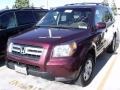 2008 Dark Cherry Pearl Honda Pilot Value Package  photo #3