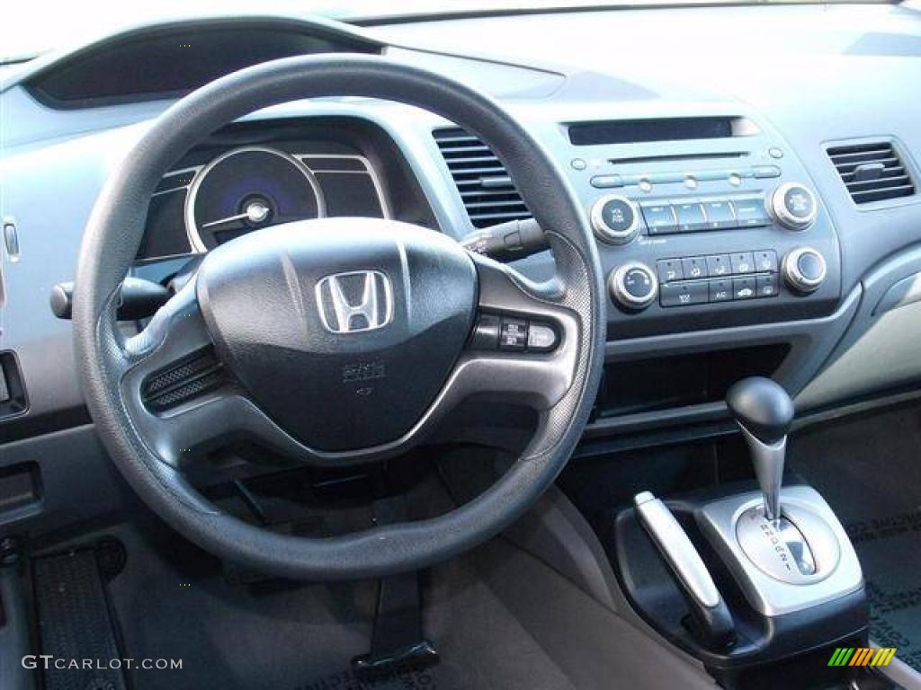 2008 Honda Civic LX Sedan Gray Dashboard Photo #39703995