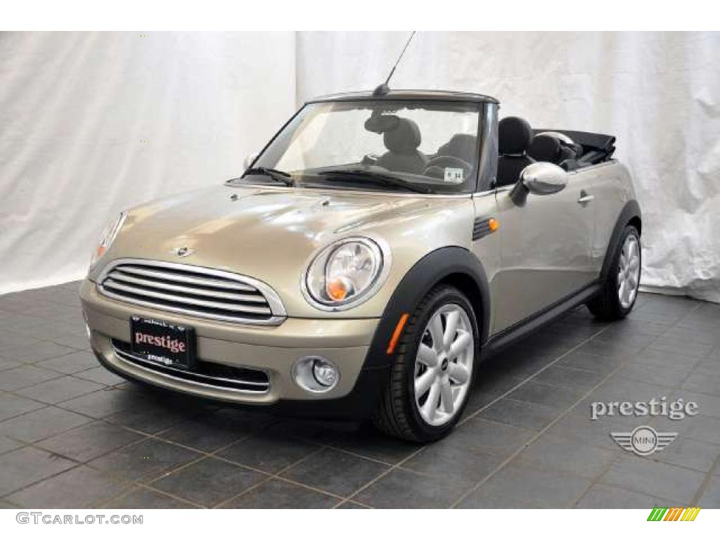 2010 Cooper Convertible - Sparkling Silver Metallic / Punch Carbon Black Leather photo #1