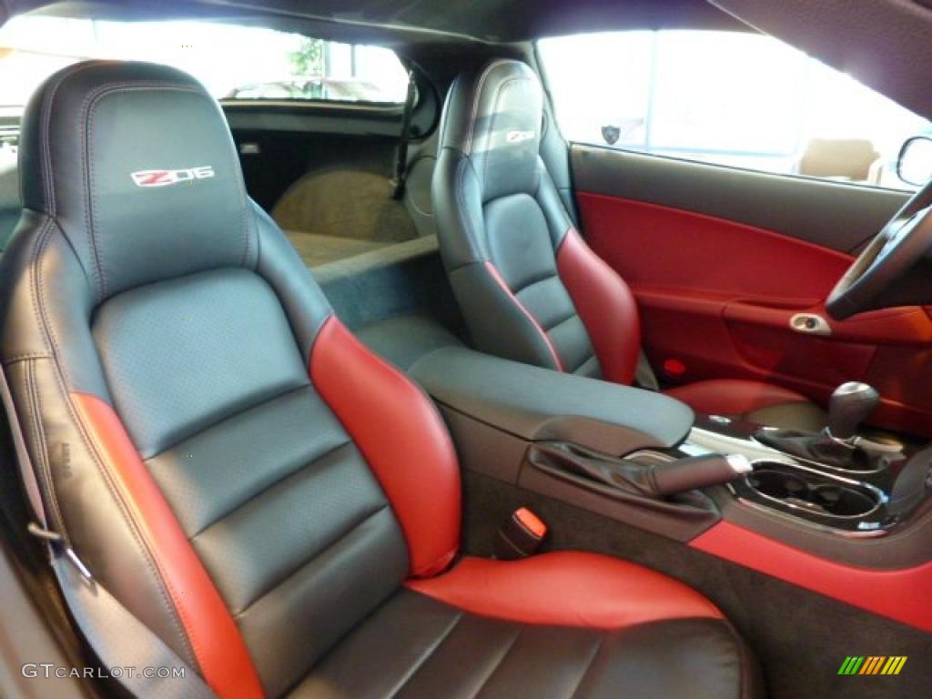 Ebony Black/Red Interior 2011 Chevrolet Corvette Z06 Photo #39704951