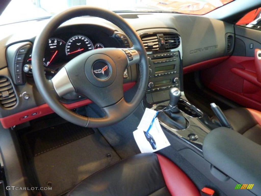 Ebony Black/Red Interior 2011 Chevrolet Corvette Z06 Photo #39705011