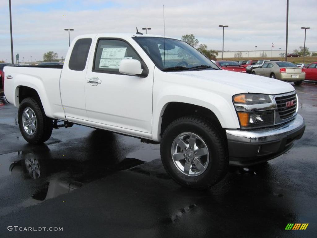 Summit White 2011 GMC Canyon SLE Extended Cab 4x4 Exterior Photo #39706359