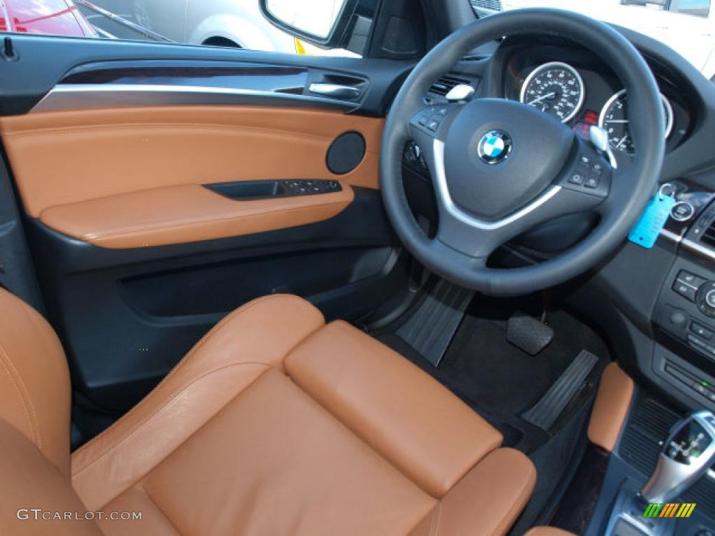 2010 BMW X6 xDrive35i Saddle Brown Steering Wheel Photo #39706651