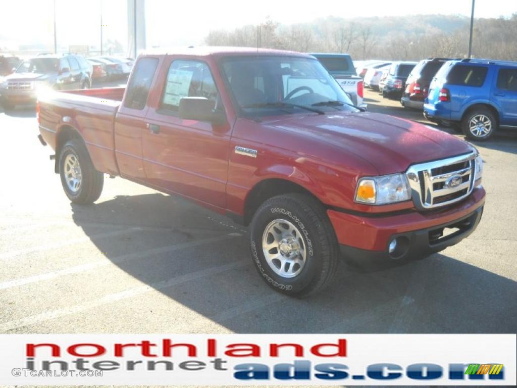 2011 Ranger XLT SuperCab 4x4 - Redfire Metallic / Medium Dark Flint photo #4