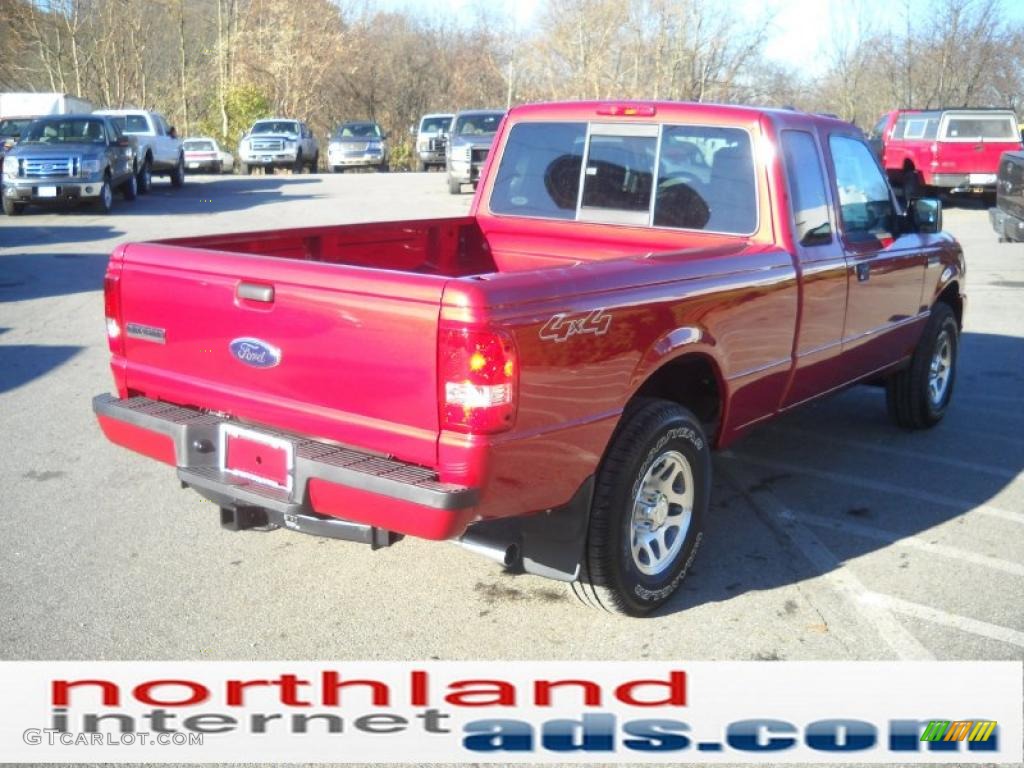 2011 Ranger XLT SuperCab 4x4 - Redfire Metallic / Medium Dark Flint photo #6