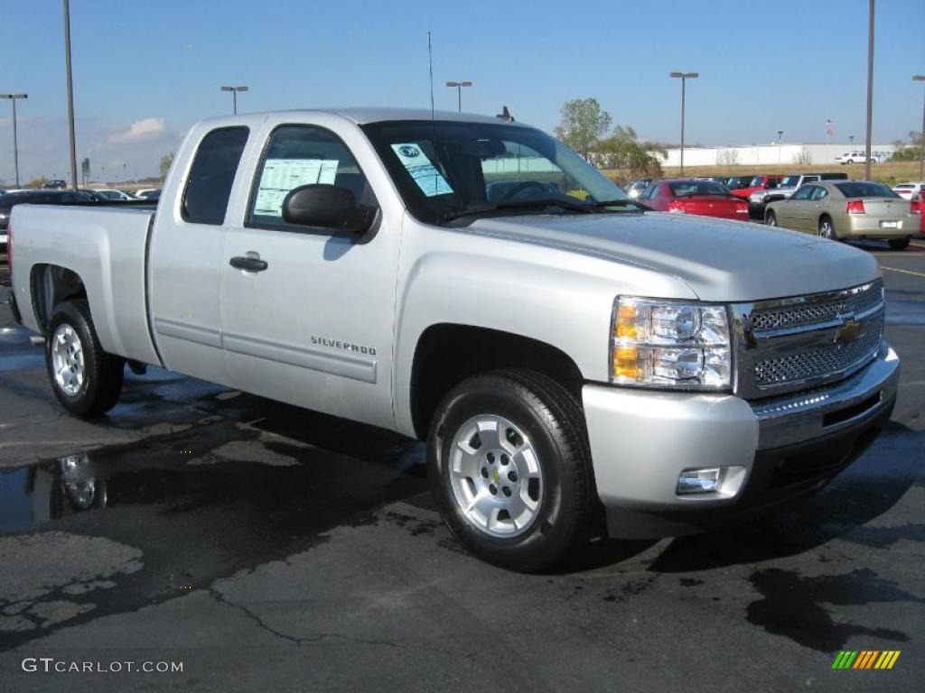 2011 Silverado 1500 LT Extended Cab - Sheer Silver Metallic / Light Titanium/Ebony photo #3