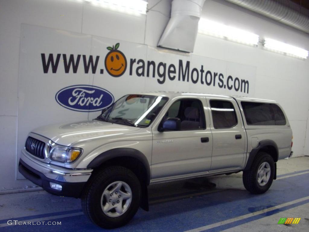 2002 Tacoma V6 Double Cab 4x4 - Lunar Mist Metallic / Charcoal photo #1