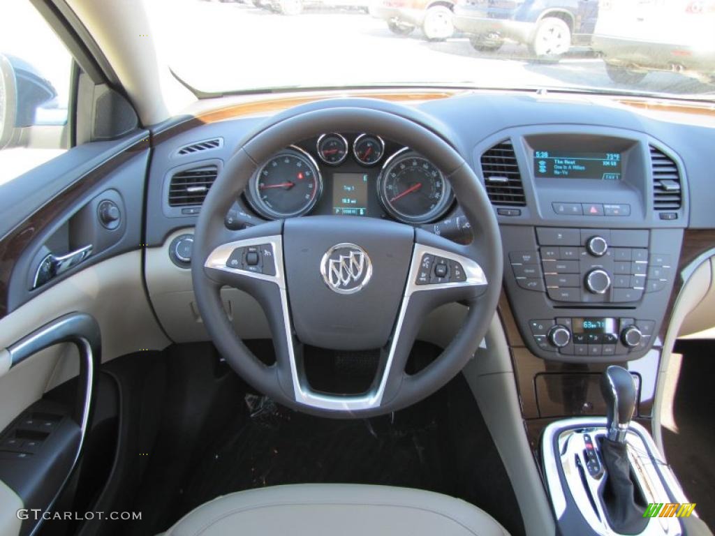 2011 Buick Regal CXL Cashmere Steering Wheel Photo #39715103