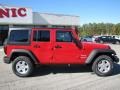 2011 Flame Red Jeep Wrangler Unlimited Sport 4x4  photo #8