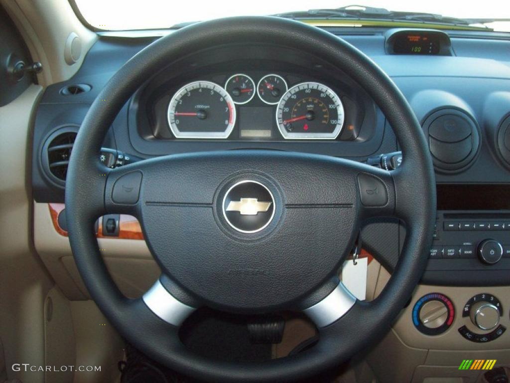 2011 Chevrolet Aveo LT Sedan Neutral Steering Wheel Photo #39717679