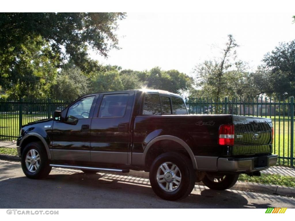 2004 F150 Lariat SuperCrew 4x4 - Black / Black photo #5