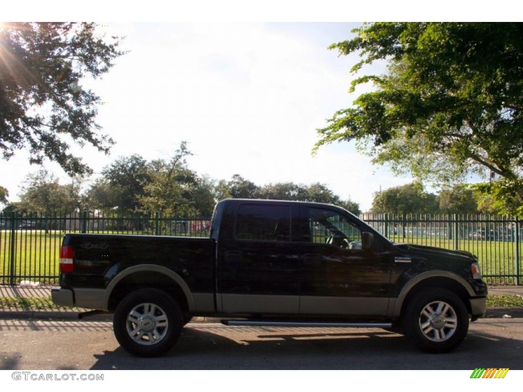 2004 F150 Lariat SuperCrew 4x4 - Black / Black photo #9