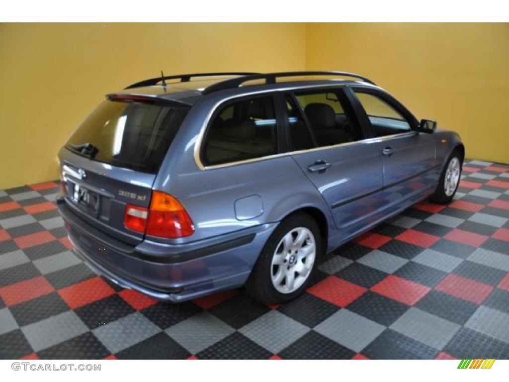 2004 3 Series 325xi Wagon - Steel Blue Metallic / Sand photo #4