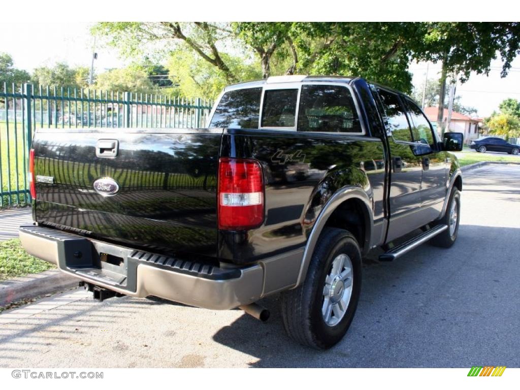 2004 F150 Lariat SuperCrew 4x4 - Black / Black photo #14