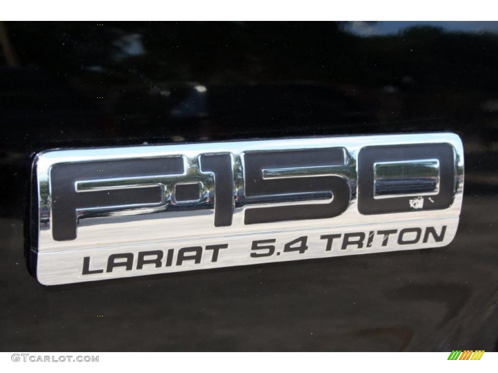 2004 F150 Lariat SuperCrew 4x4 - Black / Black photo #28