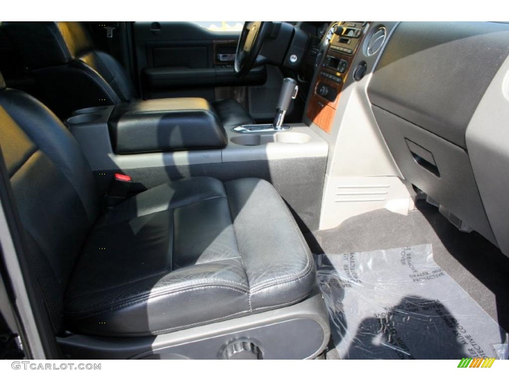 2004 F150 Lariat SuperCrew 4x4 - Black / Black photo #46