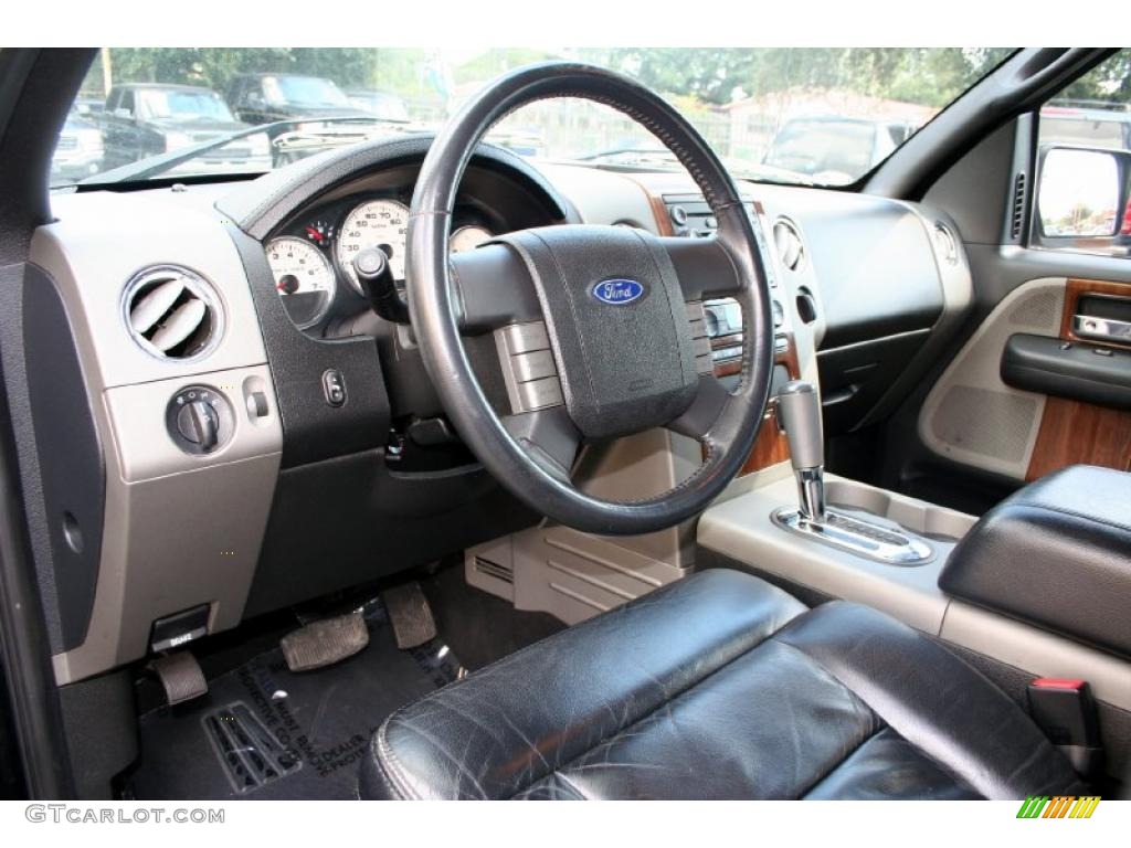 2004 F150 Lariat SuperCrew 4x4 - Black / Black photo #61