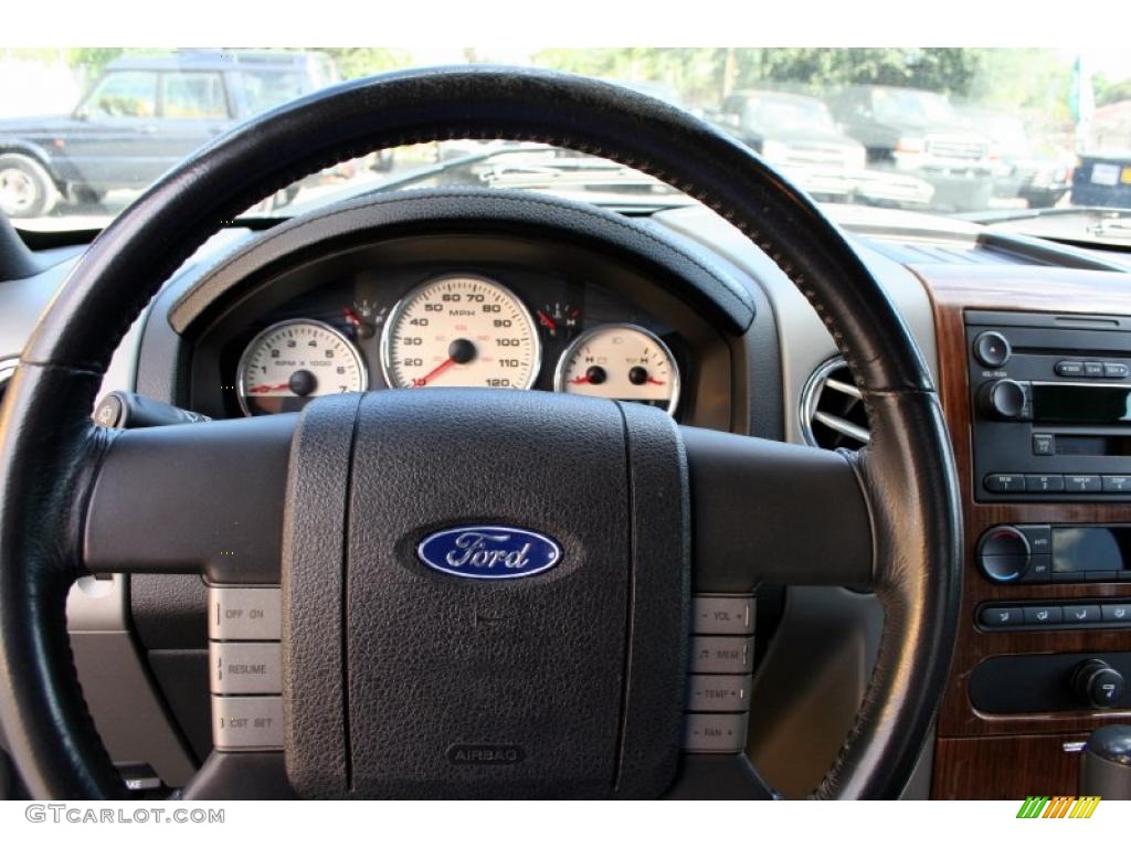 2004 F150 Lariat SuperCrew 4x4 - Black / Black photo #67