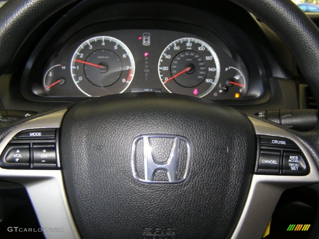 2009 Honda Accord LX-S Coupe Black Steering Wheel Photo #39722763