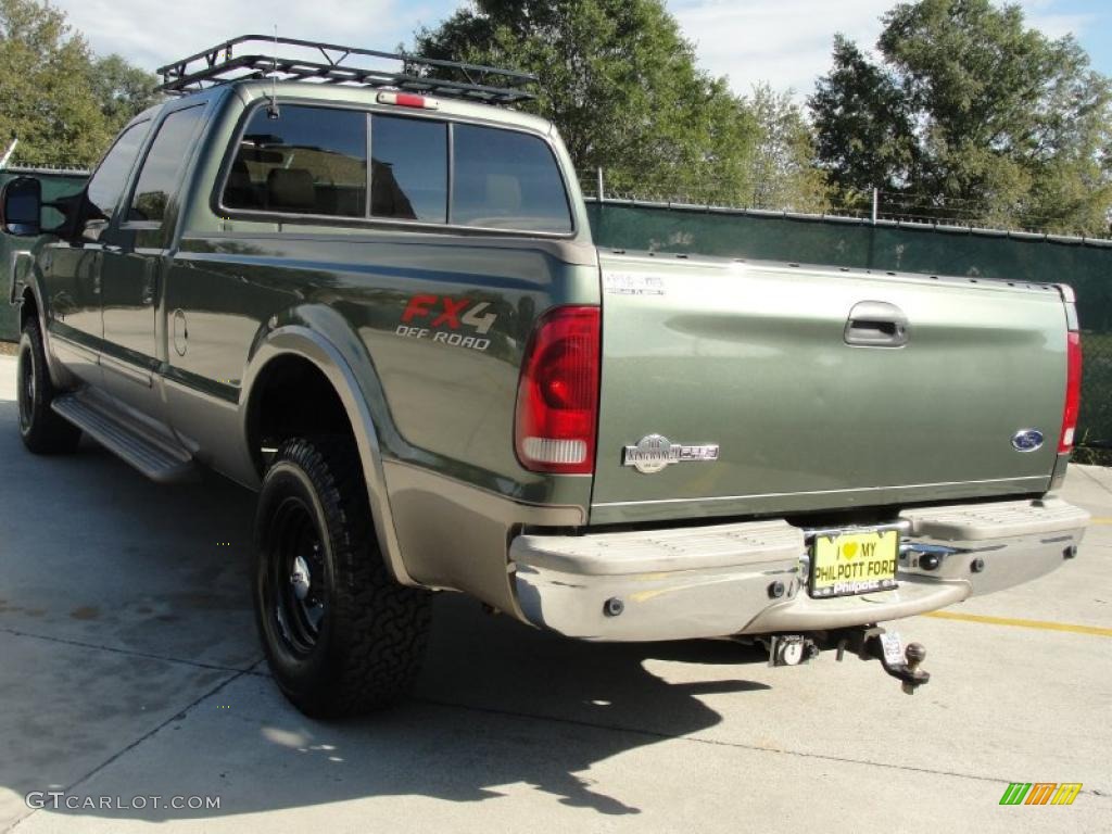2004 F250 Super Duty King Ranch Crew Cab 4x4 - Estate Green Metallic / Castano Leather photo #5