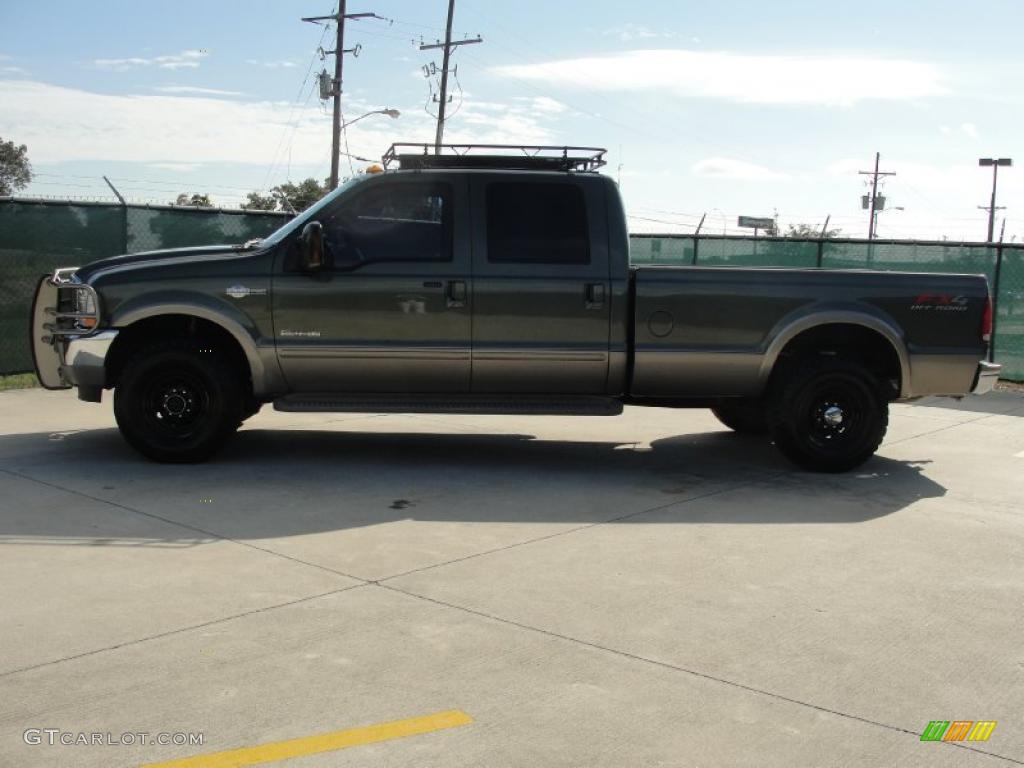 2004 F250 Super Duty King Ranch Crew Cab 4x4 - Estate Green Metallic / Castano Leather photo #6