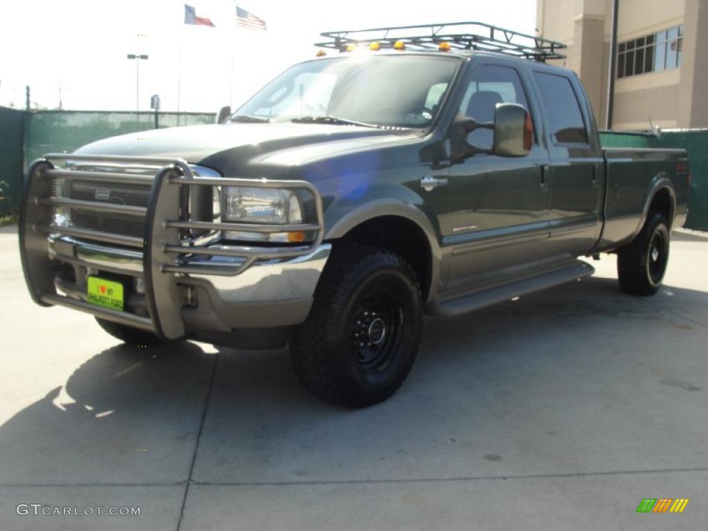 2004 F250 Super Duty King Ranch Crew Cab 4x4 - Estate Green Metallic / Castano Leather photo #7