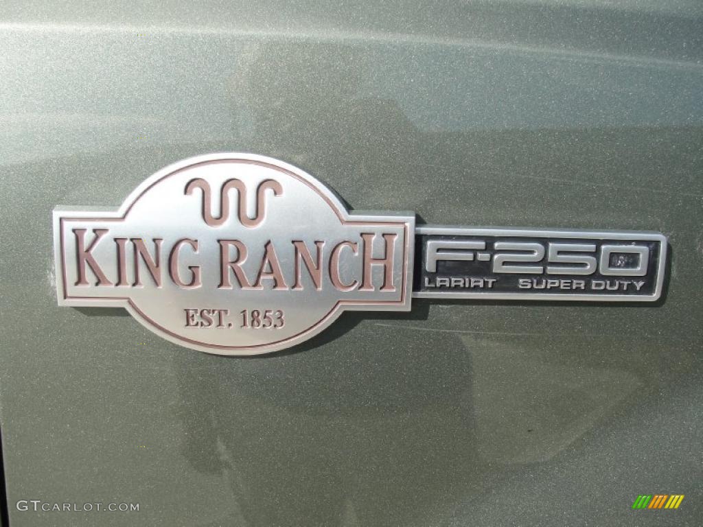 2004 F250 Super Duty King Ranch Crew Cab 4x4 - Estate Green Metallic / Castano Leather photo #16