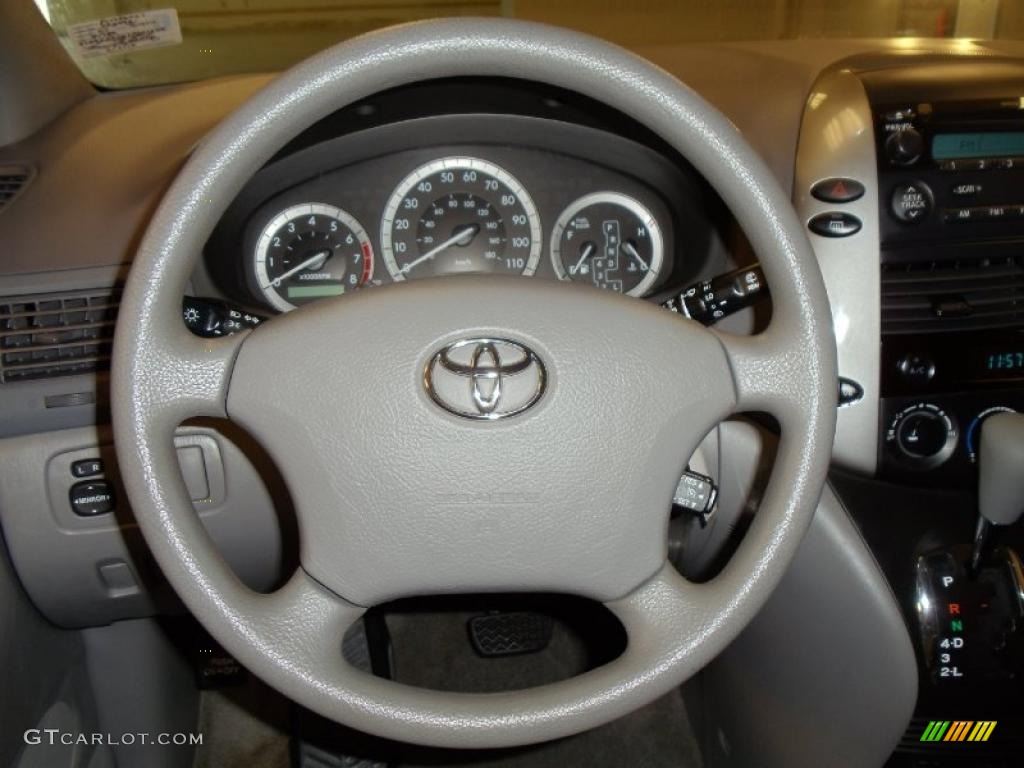 2007 Toyota Sienna LE Stone Steering Wheel Photo #39731915