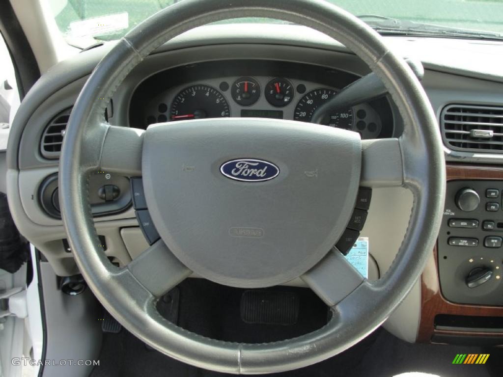 2005 Ford Taurus SEL Medium/Dark Flint Steering Wheel Photo #39732055