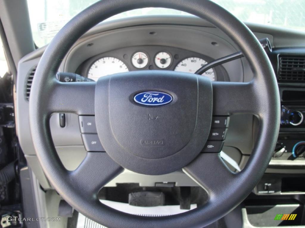 2005 Ford Ranger Edge SuperCab Medium Dark Flint Steering Wheel Photo #39732904