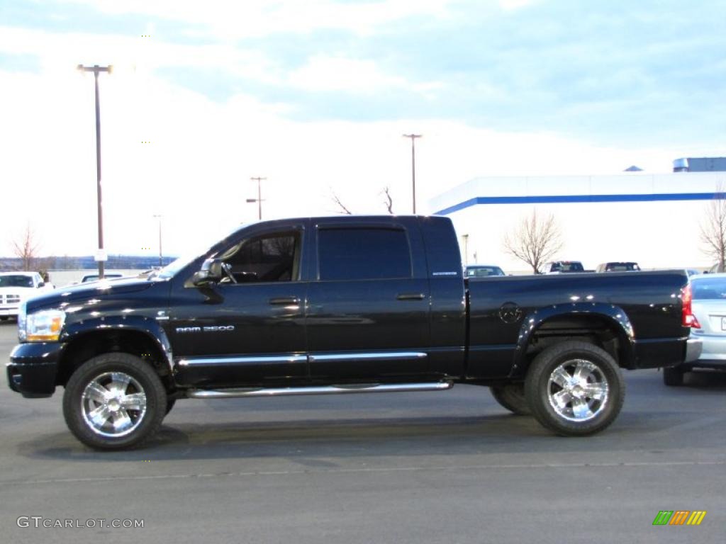 Black 2006 Dodge Ram 2500 Laramie Mega Cab 4x4 Exterior Photo #39733653