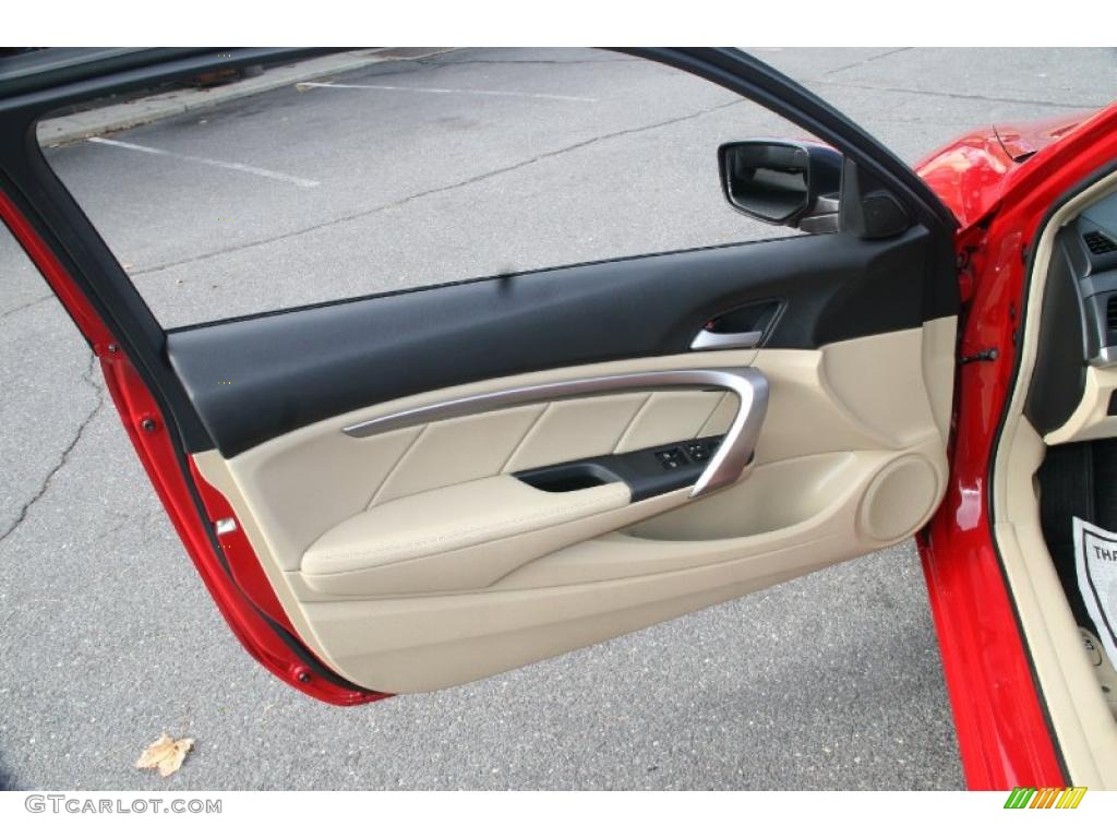 2009 Honda Accord EX-L Coupe Ivory Door Panel Photo #39733733
