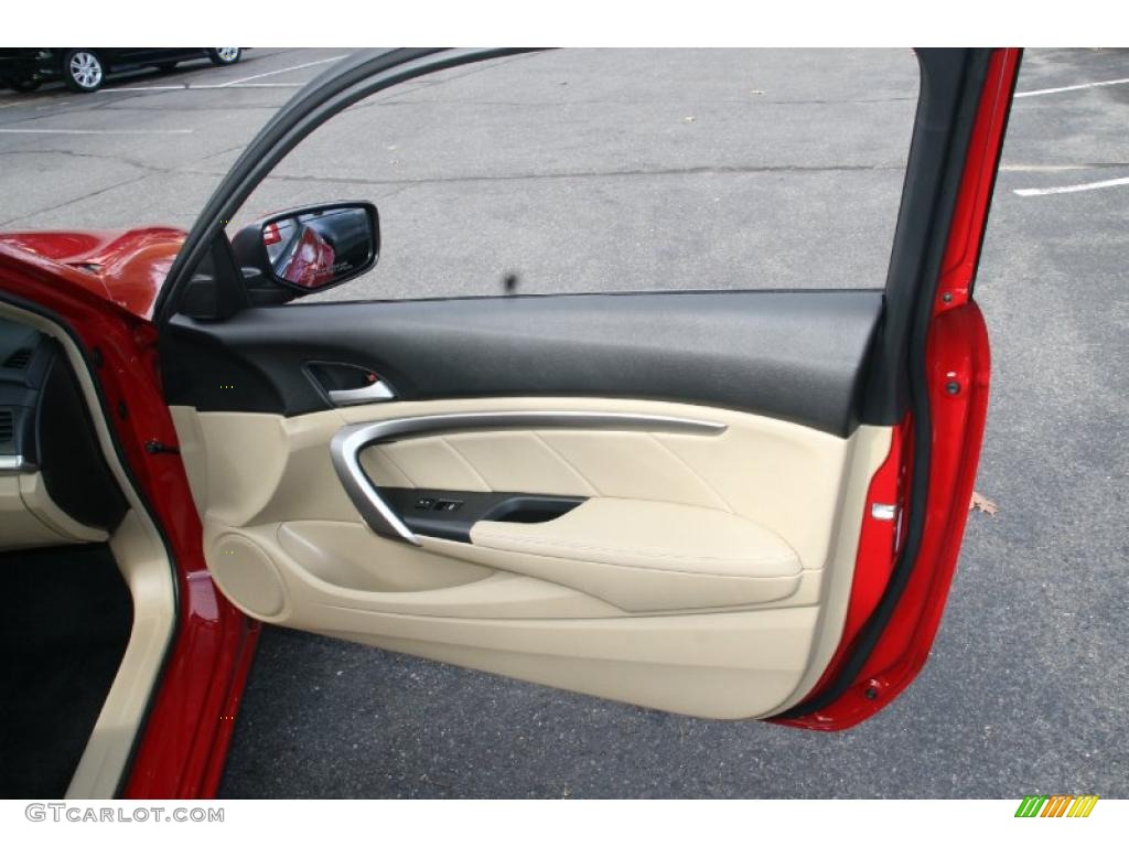 2009 Honda Accord EX-L Coupe Ivory Door Panel Photo #39733745