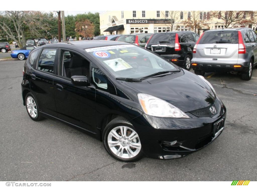 Crystal Black Pearl 2009 Honda Fit Sport Exterior Photo #39734371