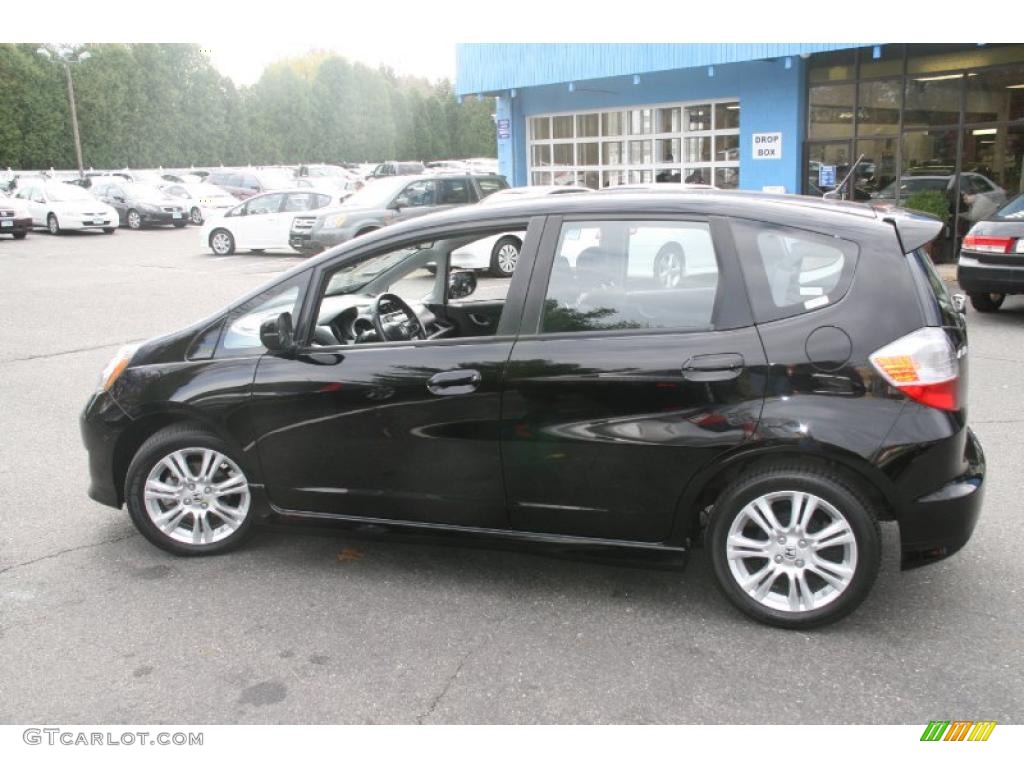 Crystal Black Pearl 2009 Honda Fit Sport Exterior Photo #39734455