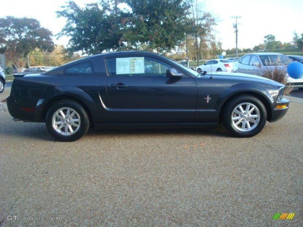 2007 Mustang V6 Deluxe Coupe - Alloy Metallic / Black/Red photo #5