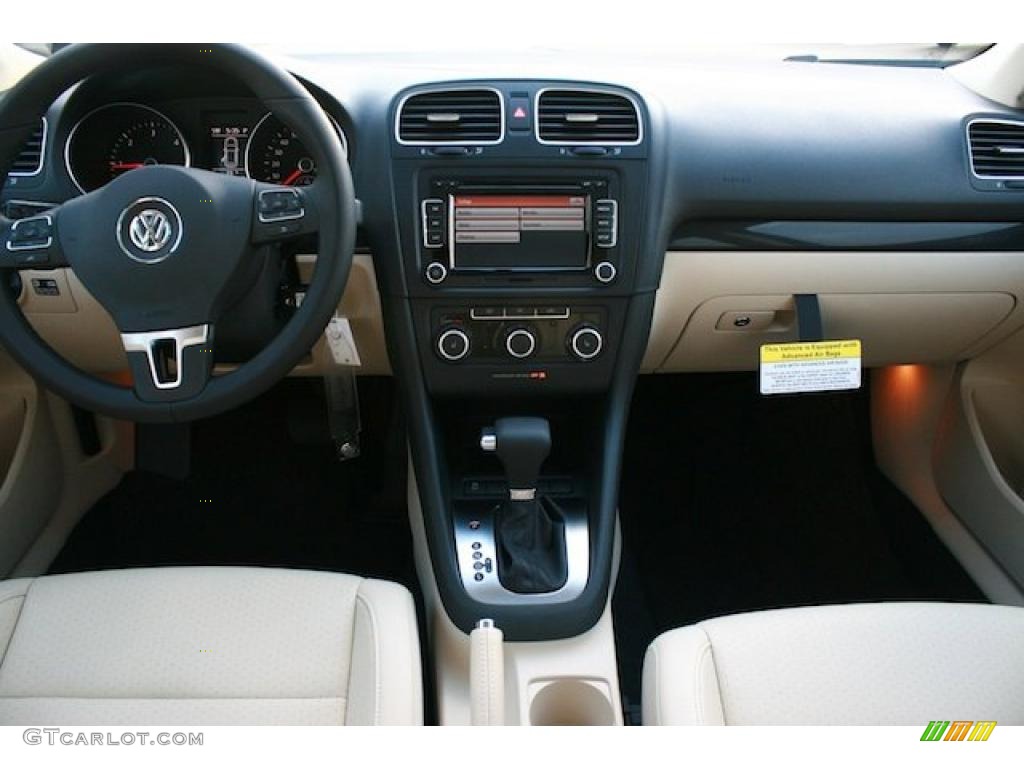 2011 Volkswagen Jetta TDI SportWagen Cornsilk Beige Dashboard Photo #39738317