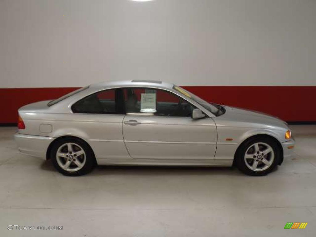 2001 3 Series 325i Coupe - Titanium Silver Metallic / Grey photo #3