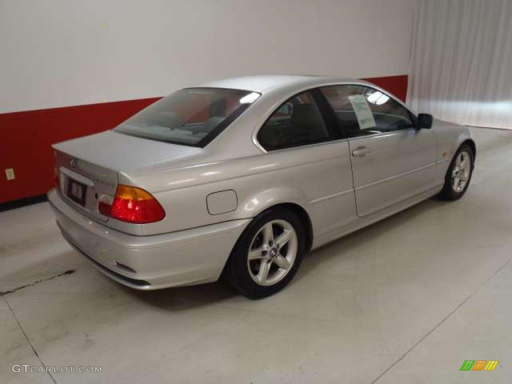 2001 3 Series 325i Coupe - Titanium Silver Metallic / Grey photo #4