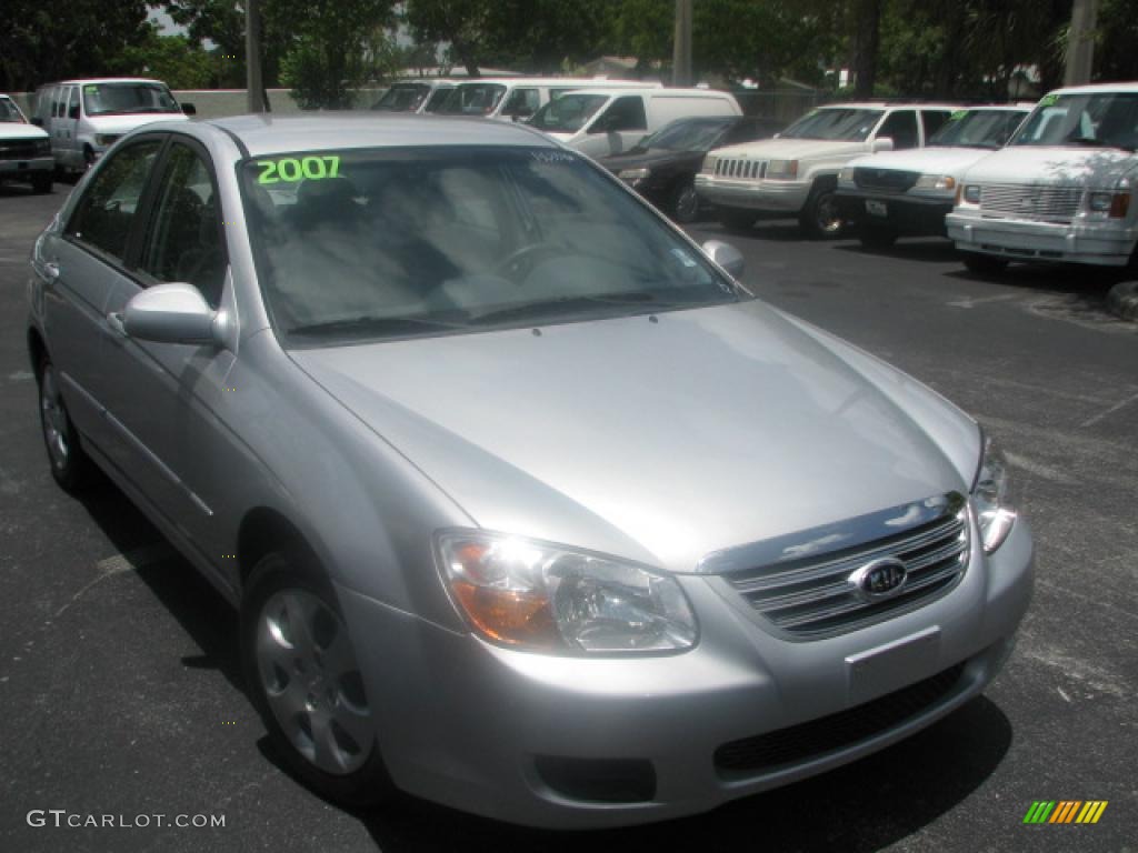 2007 Spectra EX Sedan - Silver / Gray photo #1